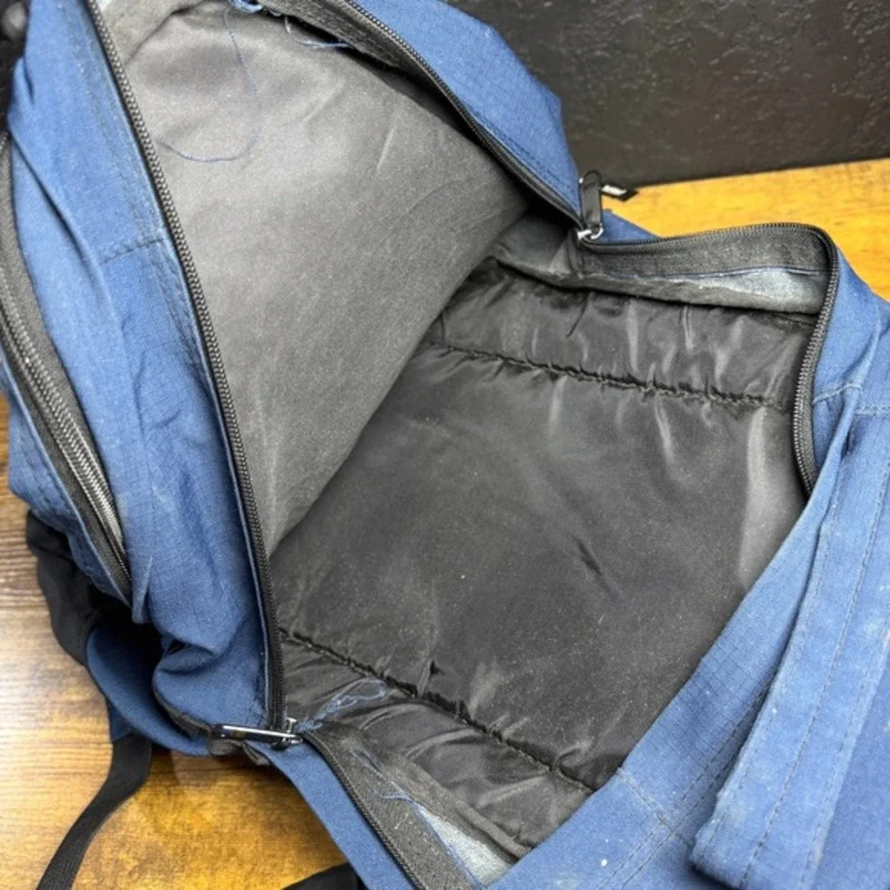 JanSport Agave‎ Blue Ripstop Nylon Multi-Compartment Backpack Large Unisex